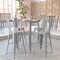 Flash Furniture 30 RD Bar Top Table Brown Poly Top/Silver Frame JJ-T14623H-76-BRSL-GG - alternate 2